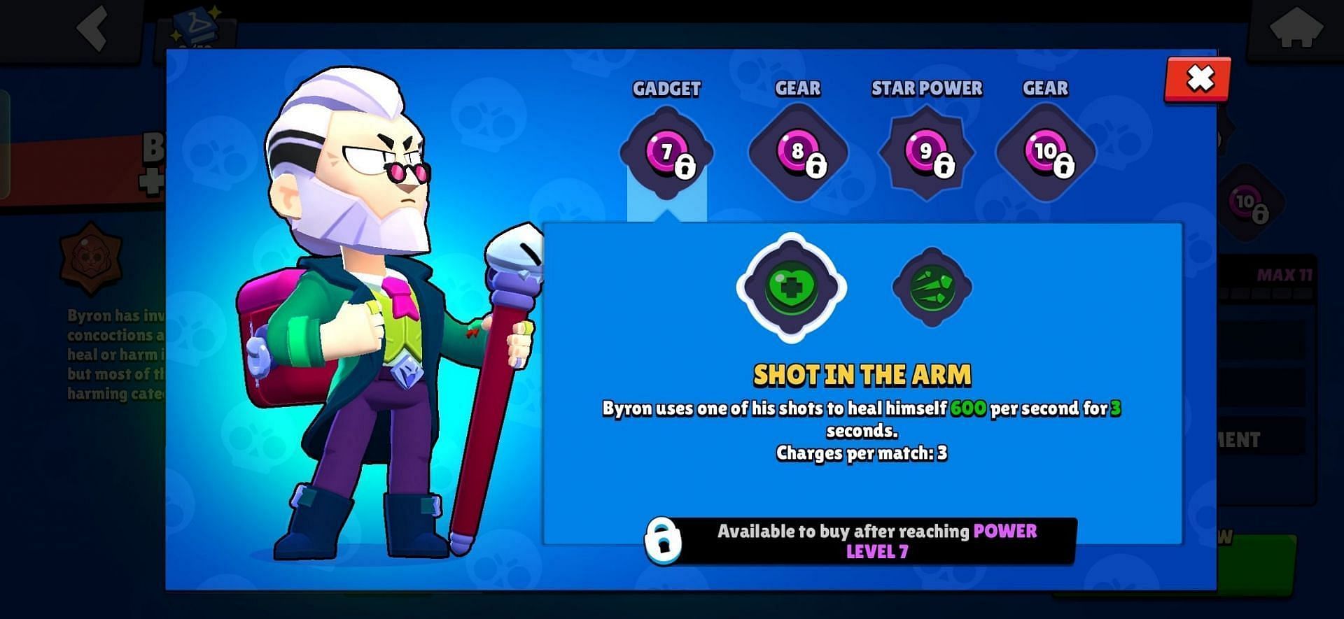 Bryon can be unlocked on Starr Road (Image via Supercell)