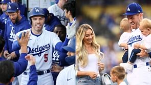 In Photos: Freddie Freeman's wife Chelsea shares sweet moments with son Charlie during NLCS Game 3