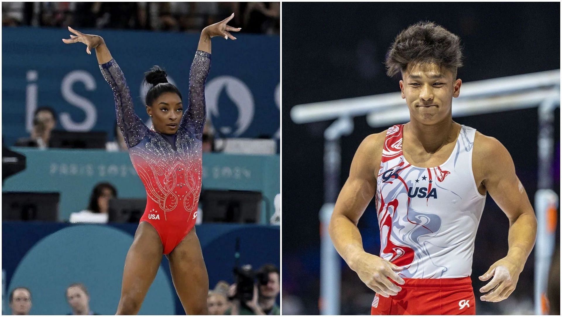 Simone Biles and Yul Moldauer