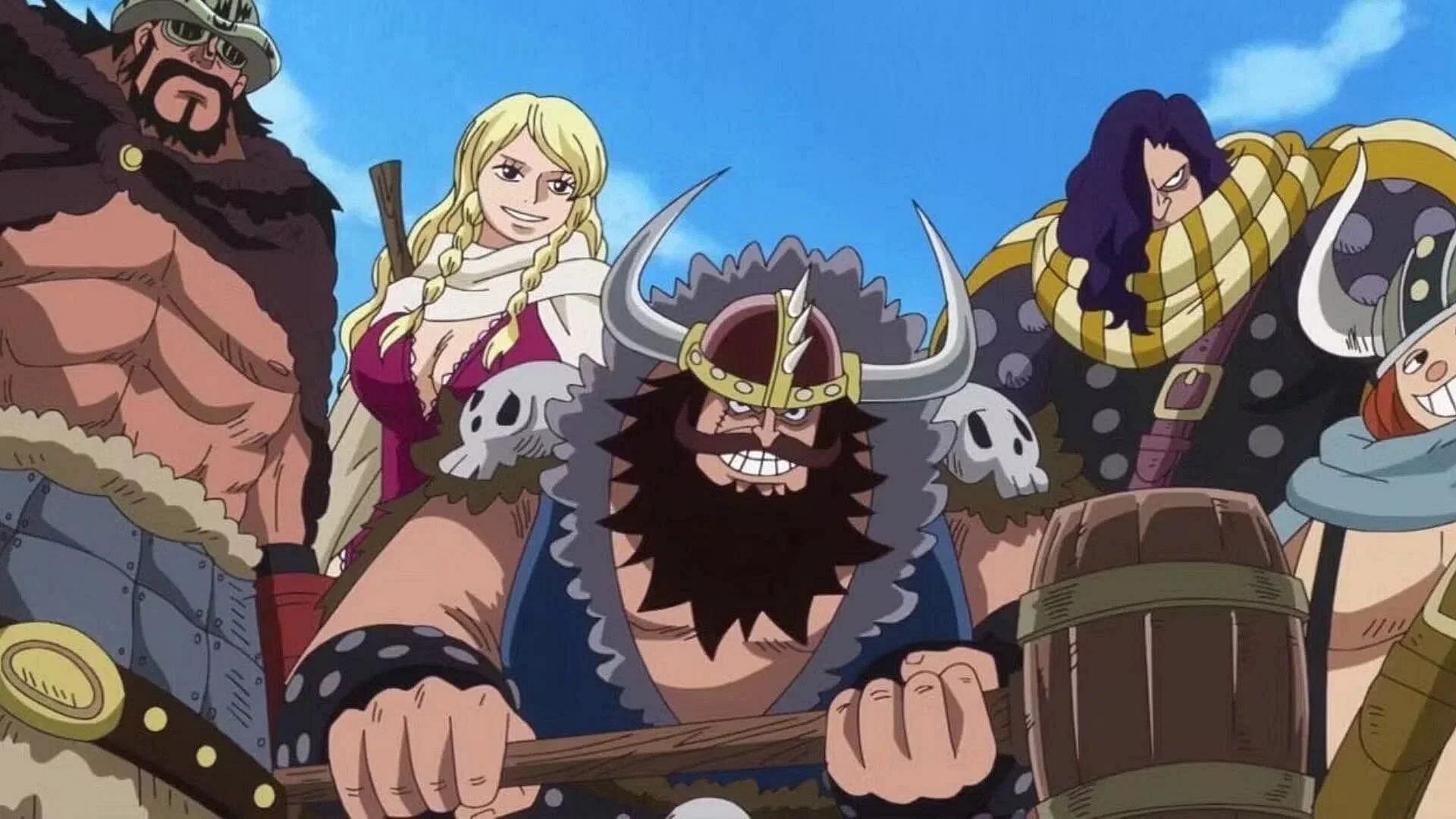 New Giant Pirates as shown in the One Piece anime (Image via Toei Animation)