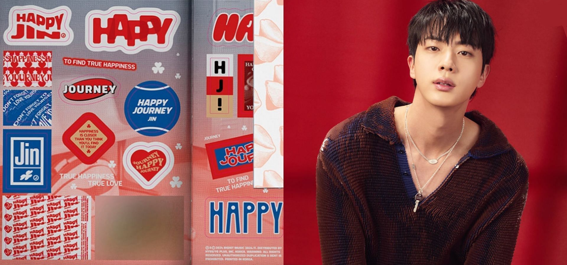 BTS&rsquo; Jin earns praises for his creative details on his upcoming album versions of &lsquo;Happy&rsquo;. (Images via Weverse app and Instagram/@jin)