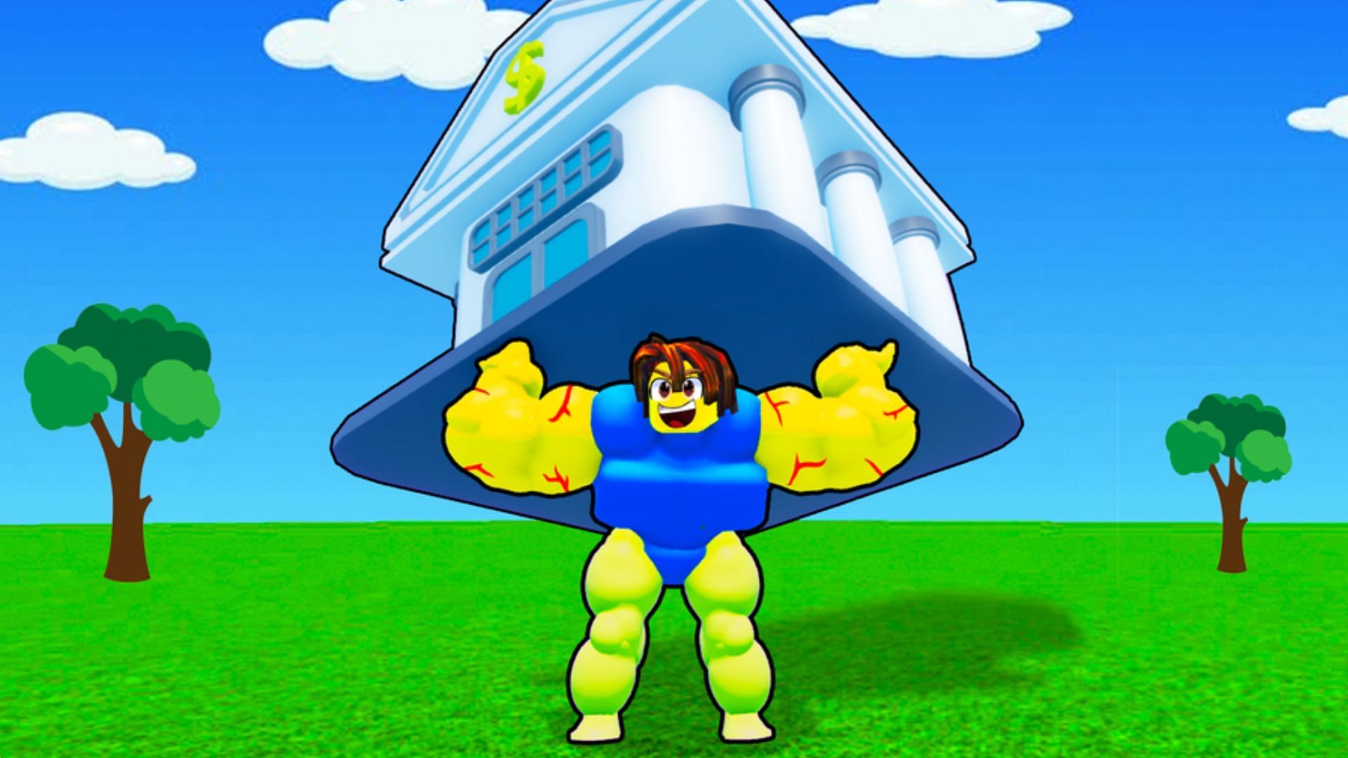 Pump your muscles in Lifting Legends Simulator (Image via Roblox)