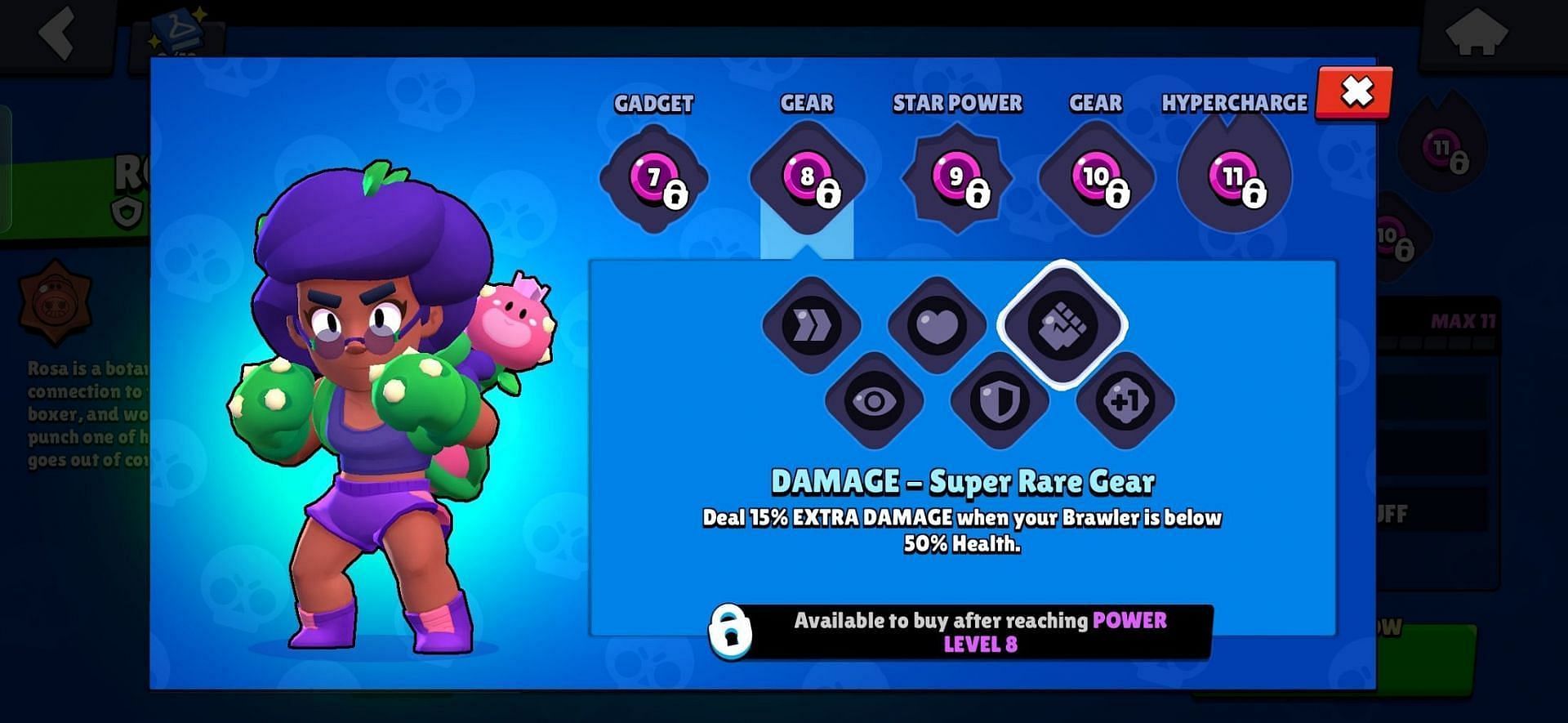 Damage Super Rare Gear (Image via Supercell)