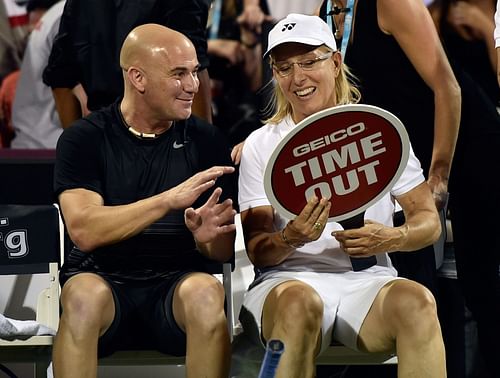 Andre Agassi and Martina Navratilova (Source: Getty)