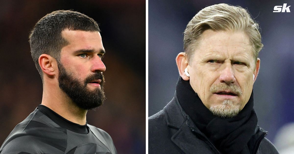 &ldquo;Alisson struggles a bit with his feet&rdquo; - Manchester United legend Peter Schmeichel names the best goalkeeper in Premier League right now