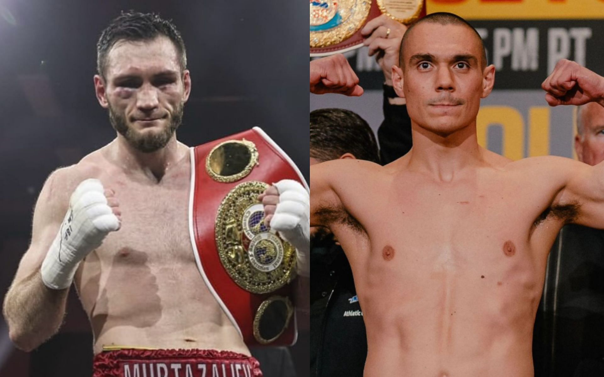 Bakhram Murtazaliev (left) will attempt his first title defense agaisnt Tim Tszyu (right). [Images courtesy: @bakhram95 and @timtszyu on Instagram]