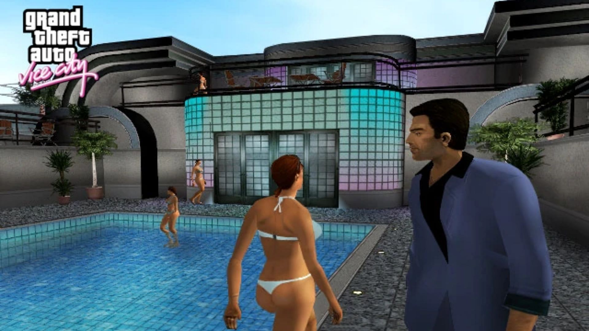 Grand Theft Auto Vice City is moderately sexually suggestive. (Image via Rockstar Games)