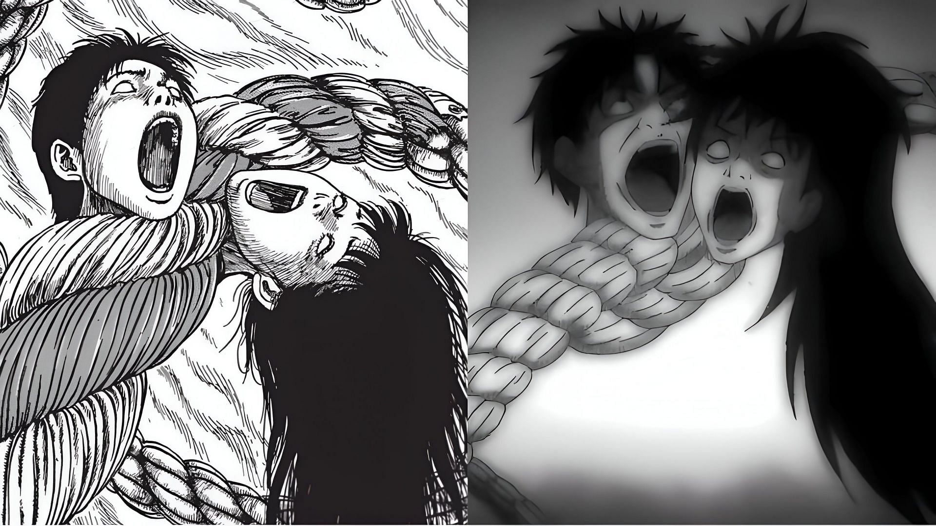 Uzumaki episode 2: Anime vs Manga comparison (Image via Adult Swim &amp; Shogakukan)