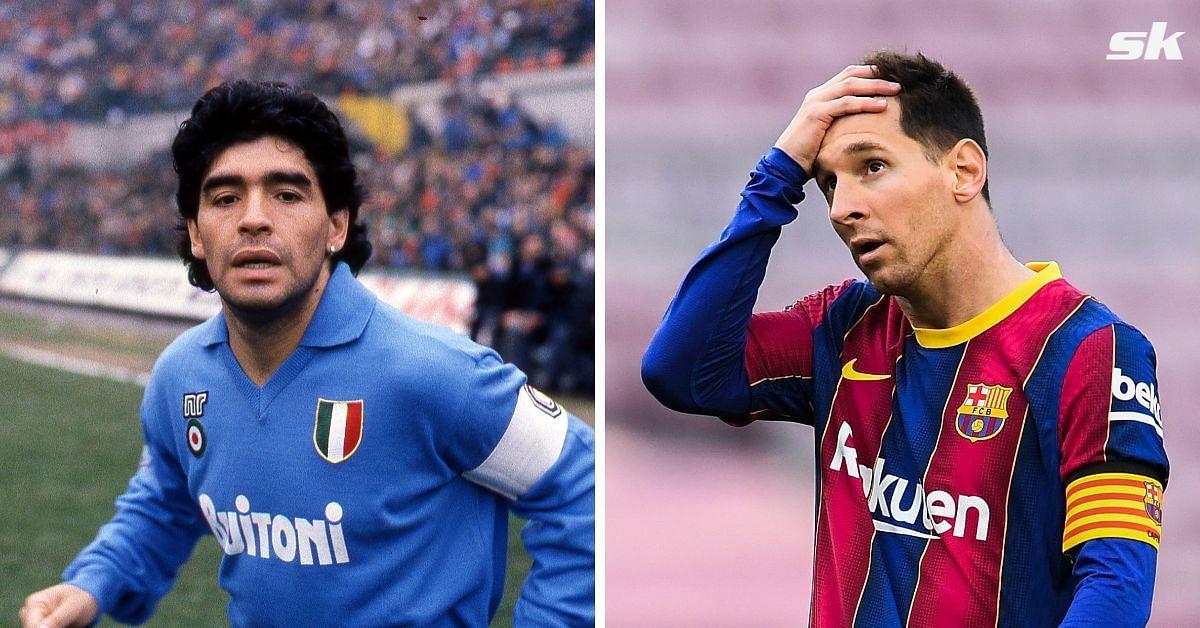 Diego Maradona and Lionel Messi (Images via Getty)