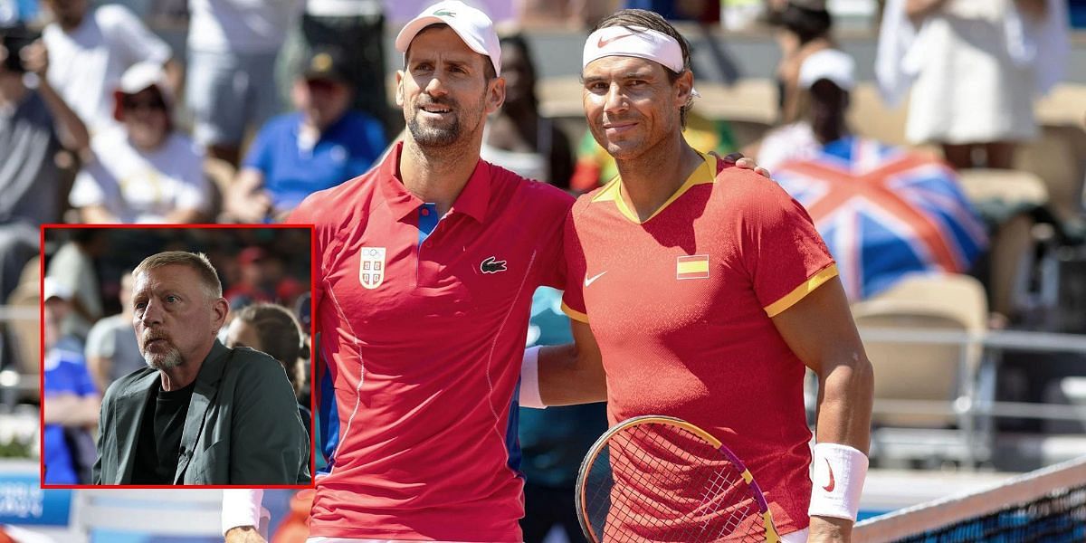 Boris Becker (inset), Novak Djokovic &amp; Rafael Nadal | Getty