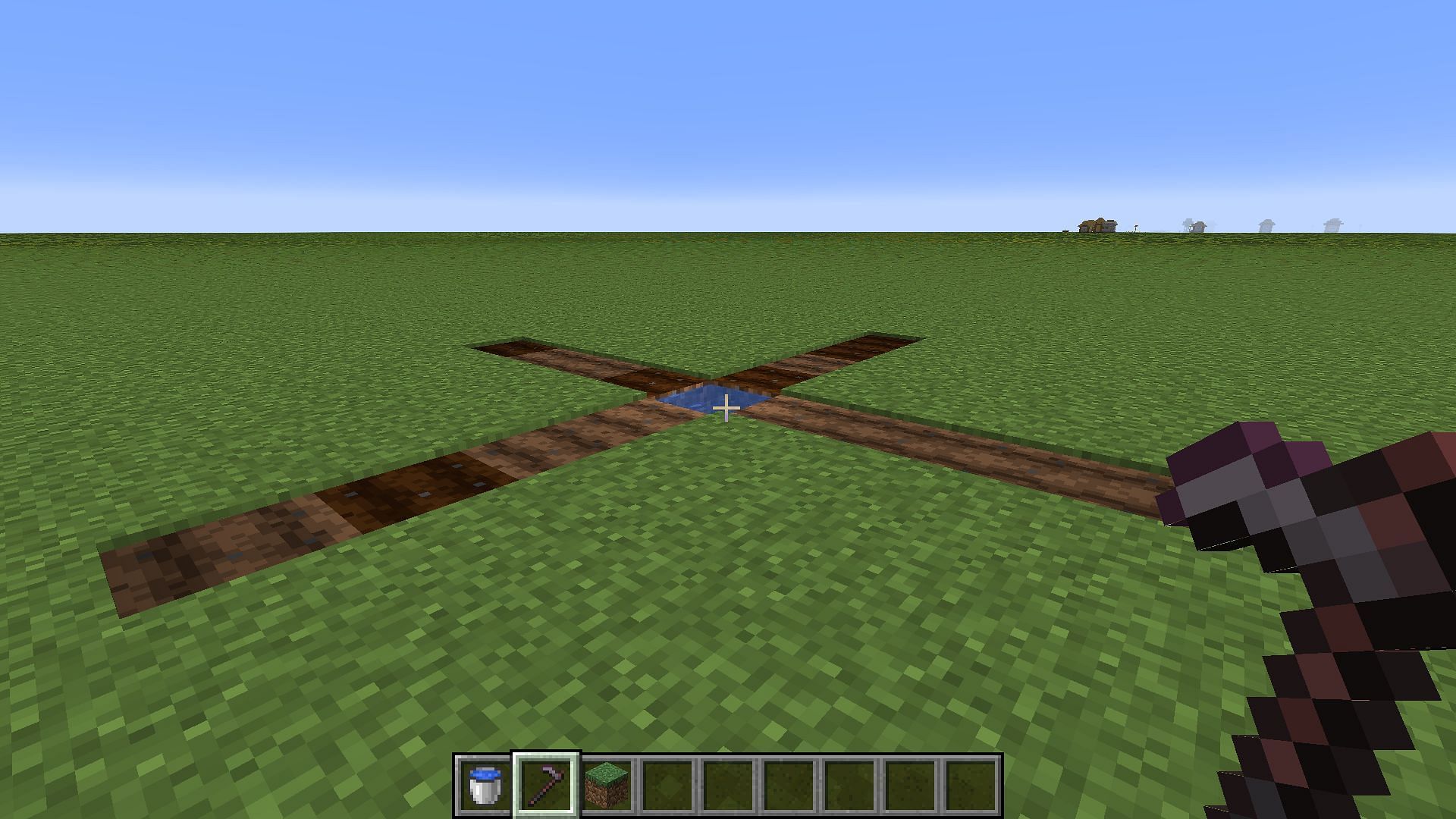 Extend four blocks in all directions (Image via Mojang Studios)