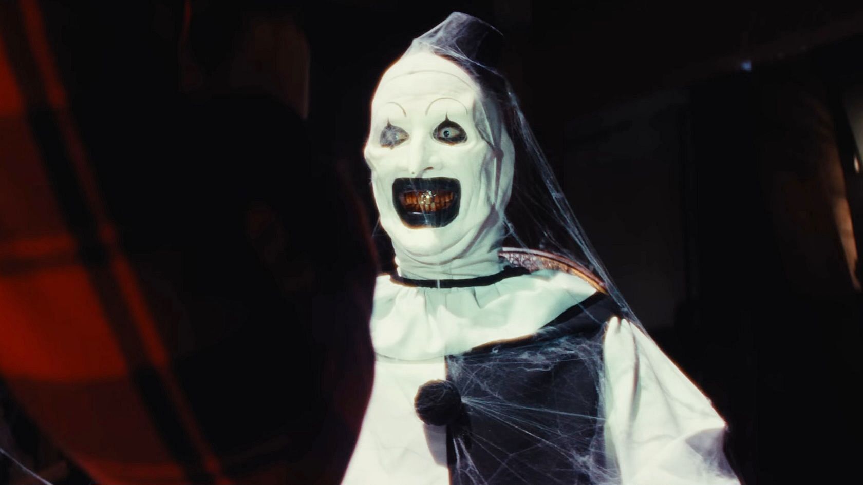 Art the Clown in a still from the Terrifier 3 trailer (via Screambox / YouTube)