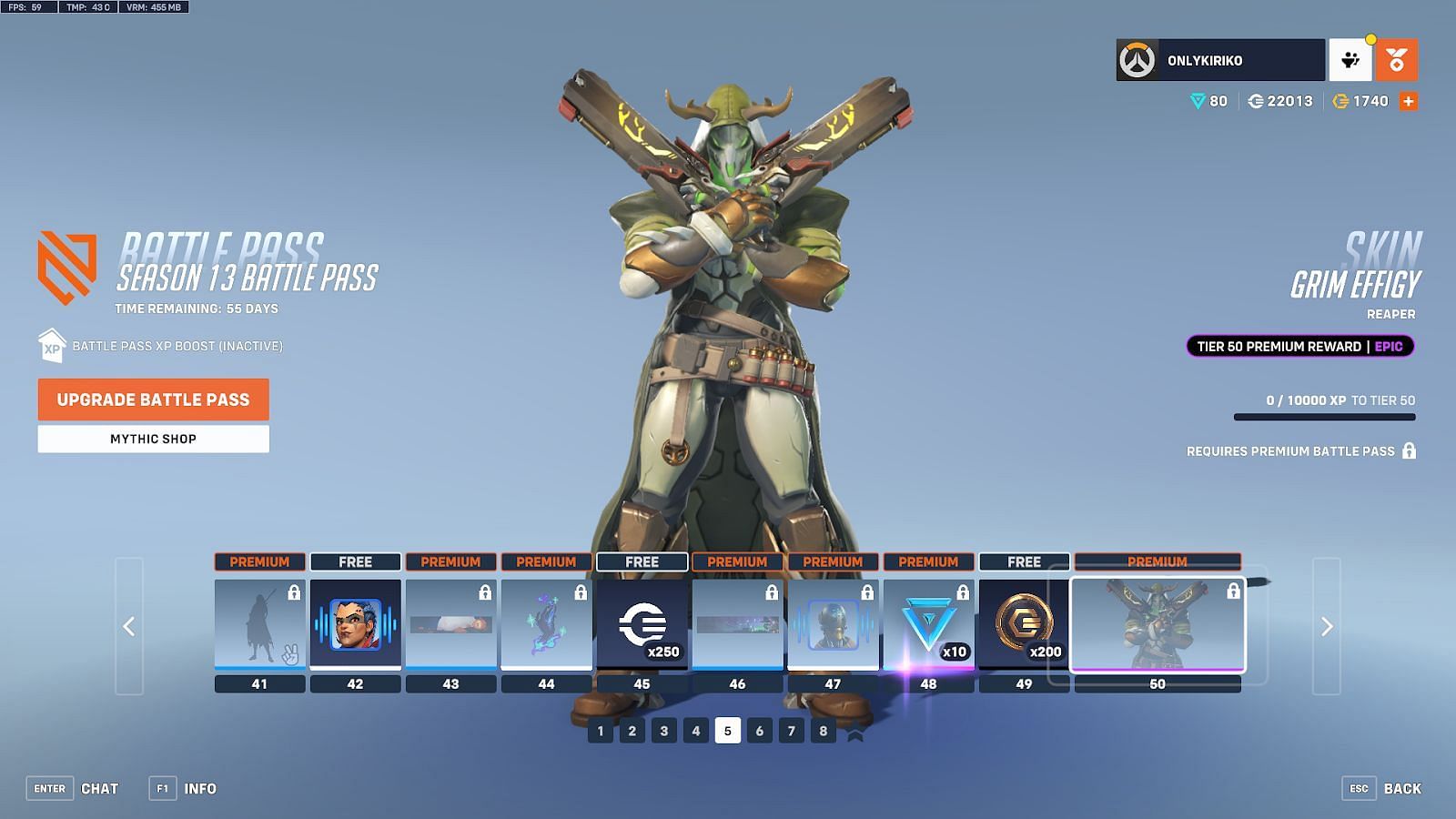 Ovw 2 Season 13 Battle Pass Tier 41-50 (Image via Blizzard)