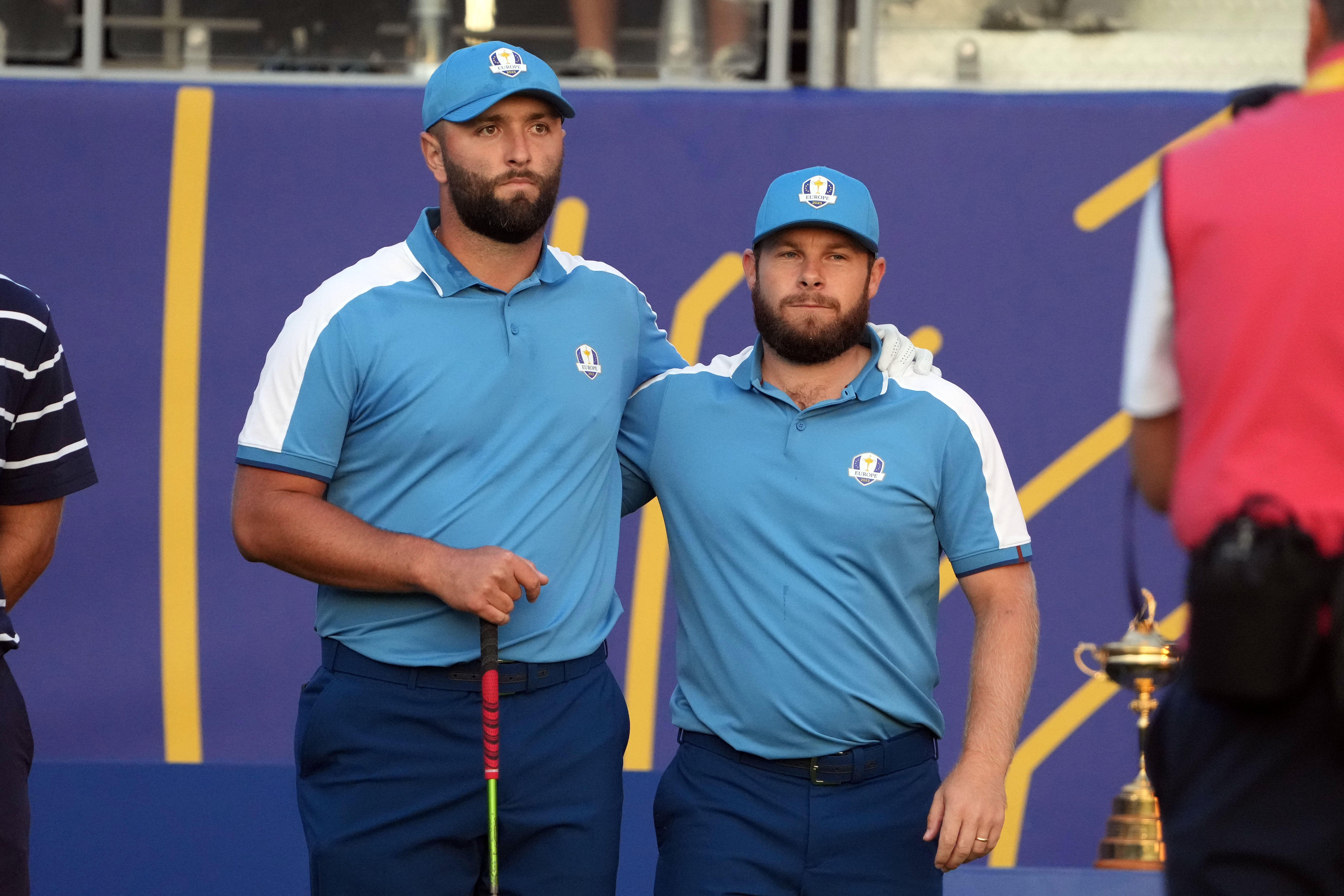 Jon Rahm and Tyrrell Hatton, 2023 Ryder Cup (Image via Imagn).