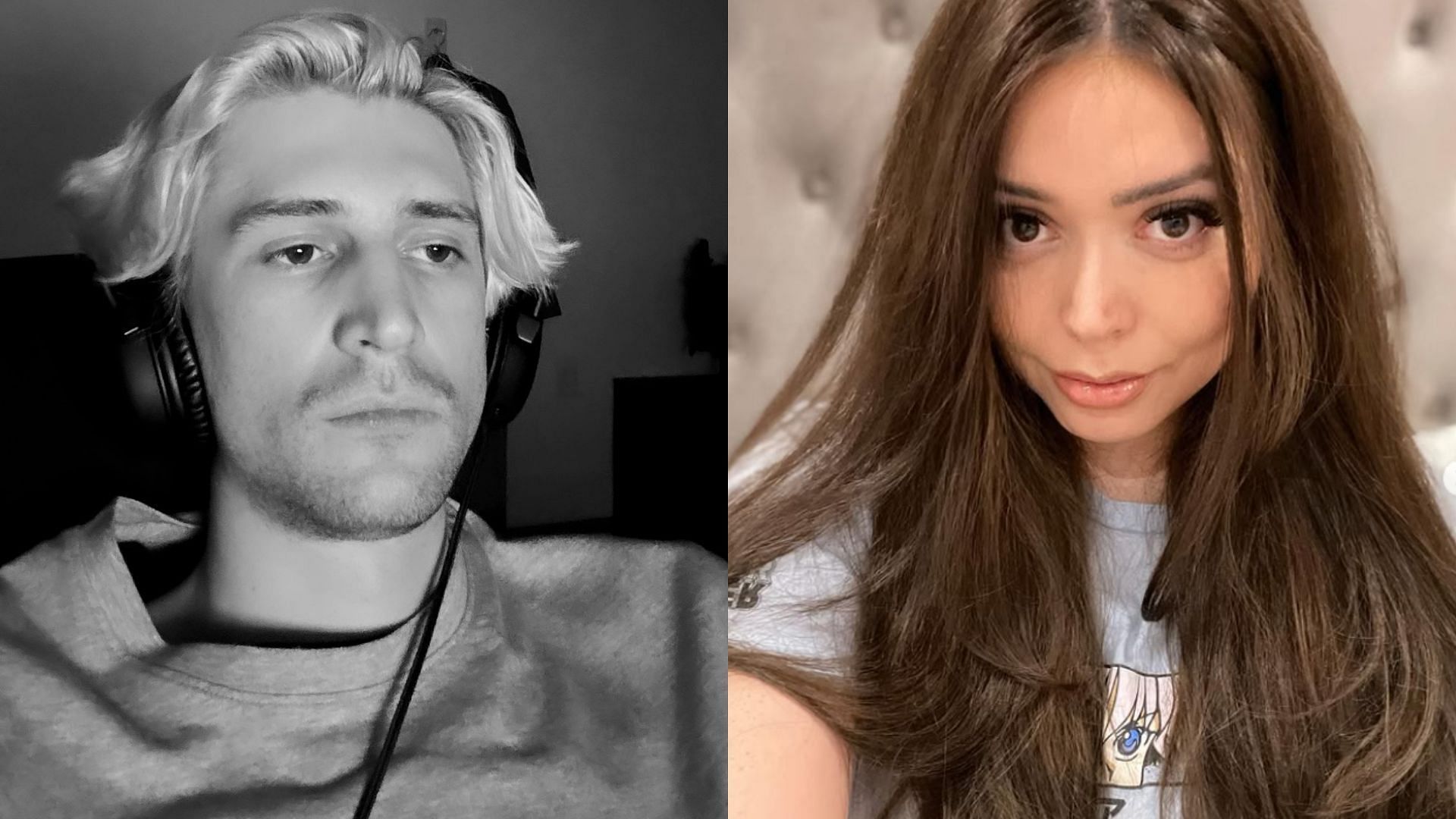 xQc is allegedly charged with some serious crimes against his ex-girlfriend Adept (Images via @xQc/X, @adeptthebest/Instagram)