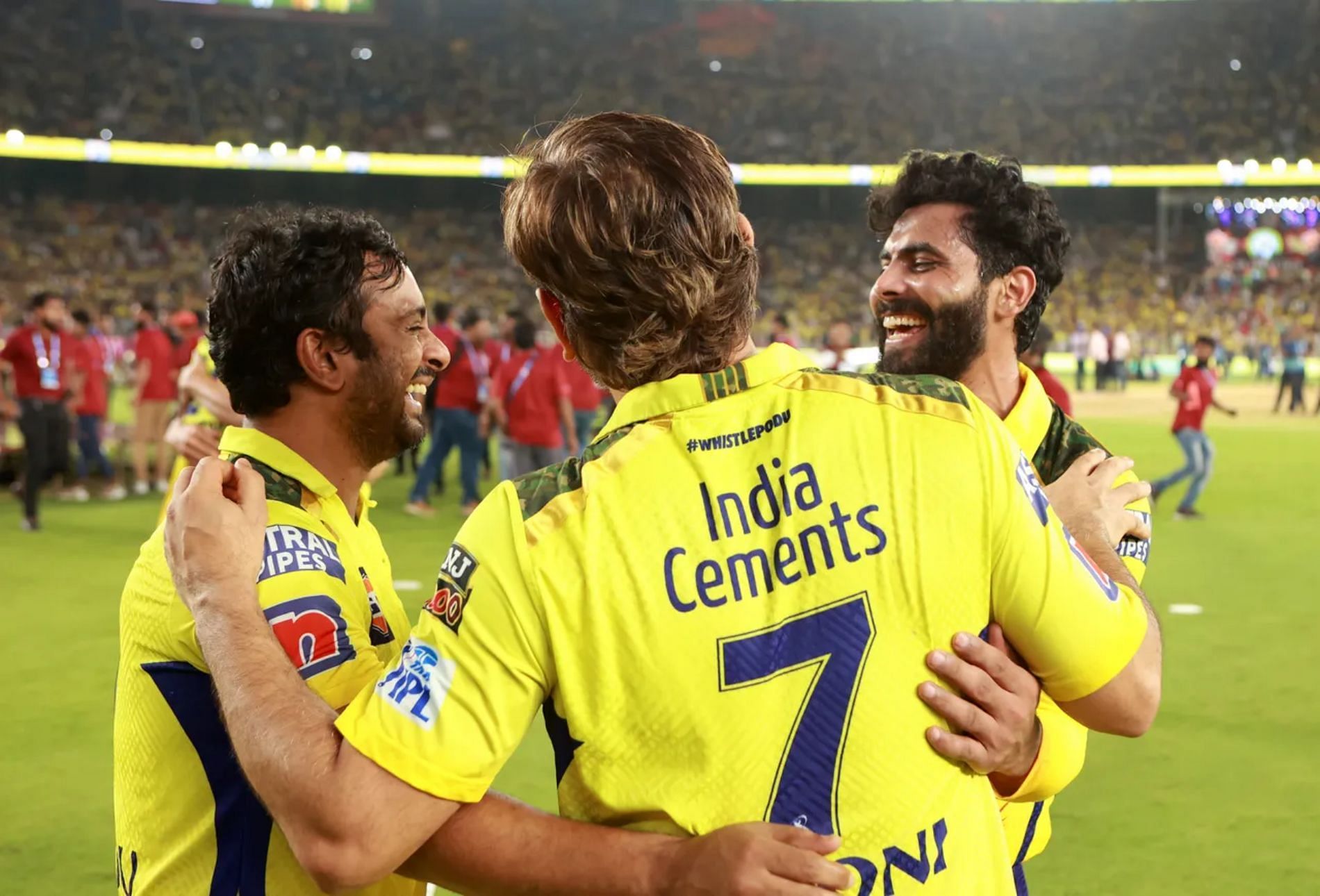 Ambati Rayudu, MS Dhoni, Ravindra Jadeja, CSK