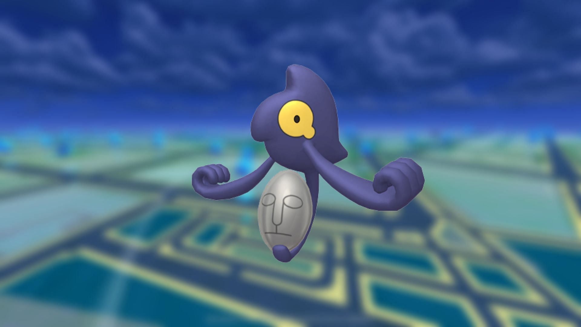 Shiny Yamask in Pokemon GO (Image via TPC)