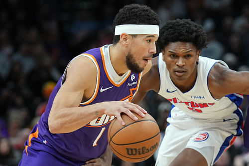 Devin Booker struggles in Suns' win over Pistons. (Photo: IMAGN)