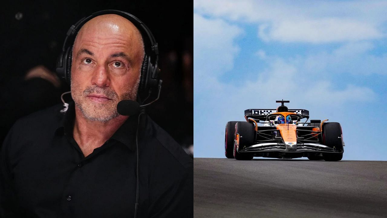 In Picture: Joe Rogan, and McLaren MCL38. Credit: Getty Images