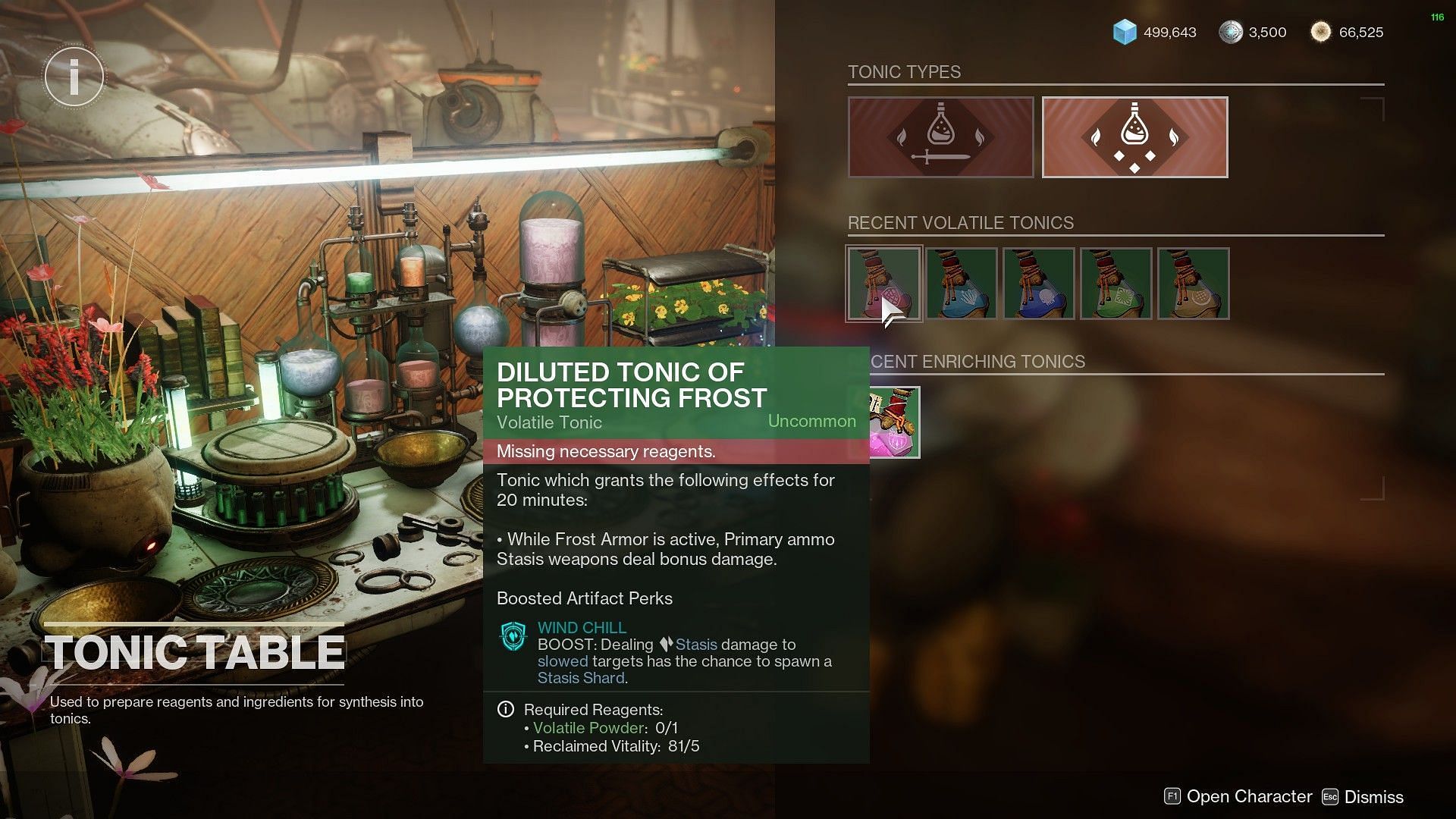 Two new tabs in the Tonic table (Image via Bungie)