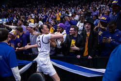 IN PICS: LSU's Last-Tear Poa poses in metallic top while "mastering peace" before Tigers' 2024-25 season tips off