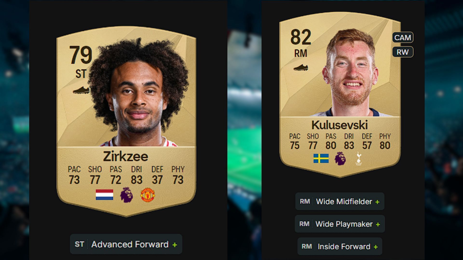 Players on the bench (Image via EA and Futwiz)