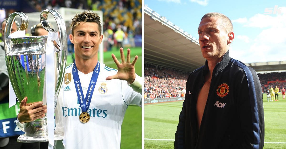 Cristiano Ronaldo (left) and Nemanja Vidic