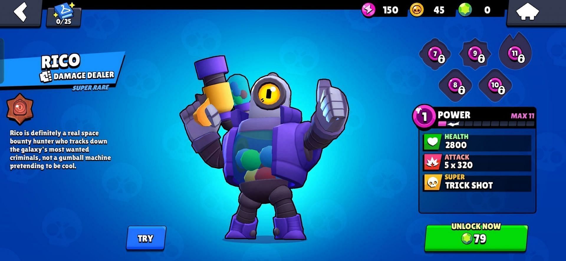 Rico is a Super Rare brawler (Image via Supercell) 