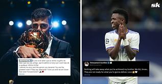 “Only football lost out today” - Who said what? Football World reacts as Vinicius Jr. misses out on 2024 Ballon d'Or to Rodri