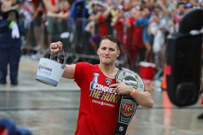 In Photos: Matthew Tkachuk, Sasha Barkov & Sergei Bobrovsky's raw reactions on receiving Panthers' 2024 Stanley Cup championship rings