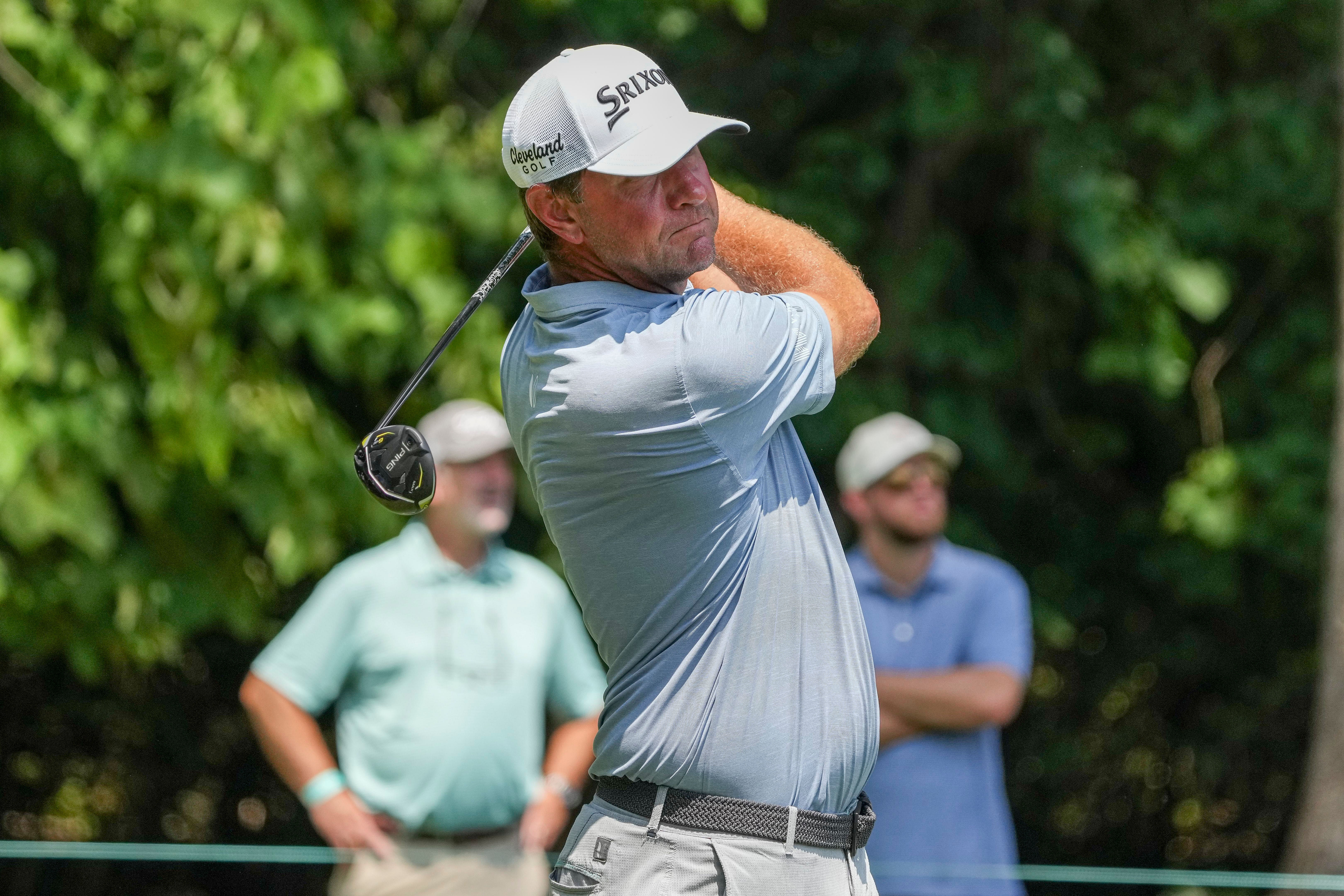 Lucas Glover during the Wyndham Championship (Image Source: Imagn)