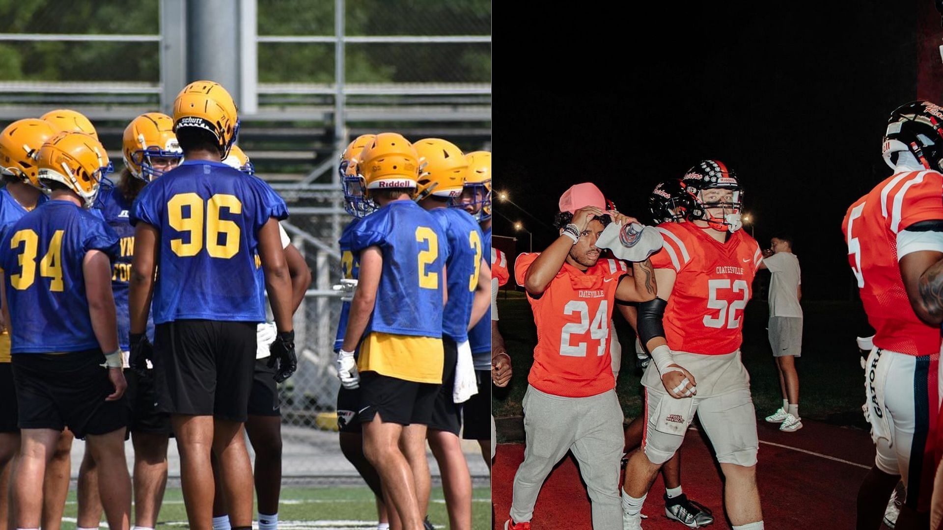 Downingtown East and Coatesville (Images via Instagram/Downingtown East Football and Coatesville Football)