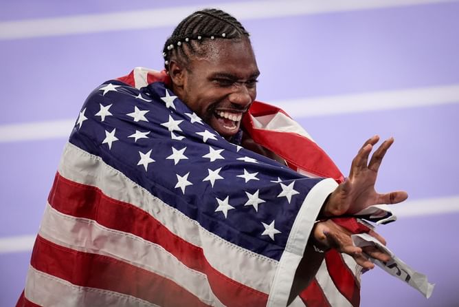Noah Lyles gets hilariously dragged into Yankees-Dodgers World Series by fans after troll question goes viral