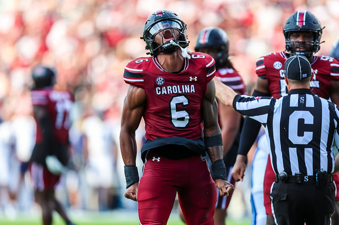 "This takes thuggery to a new level": Fans irate over Dylan Stewart's fake gun celebration during South Carolina's Week 6 game