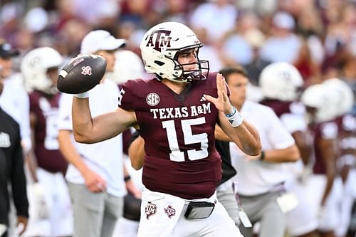 Texas A&M QB Conner Weigman Source: Imagn