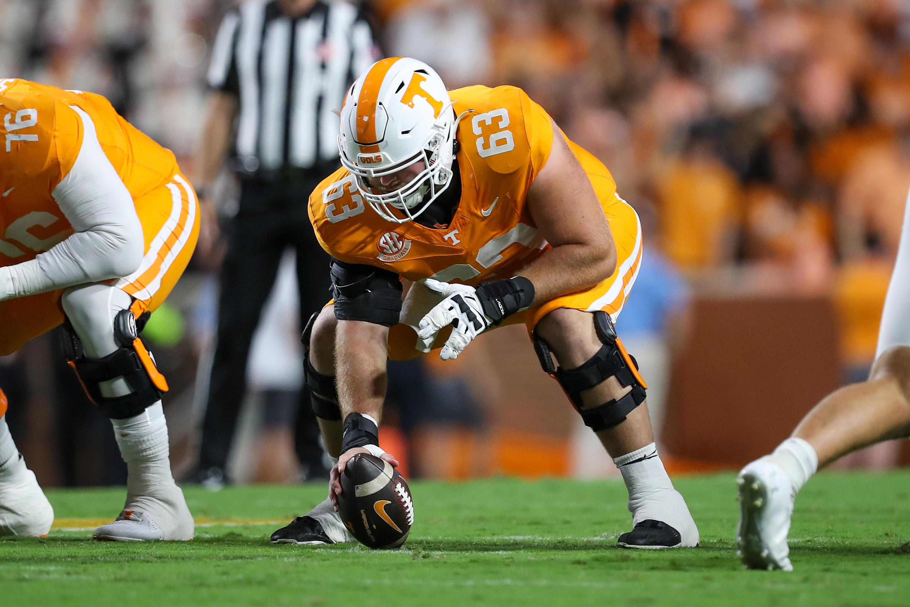 Tennessee&#039;s Cooper Mays has been one of the top offensive linemen in the nation this year. (Photo Credit: IMAGN)