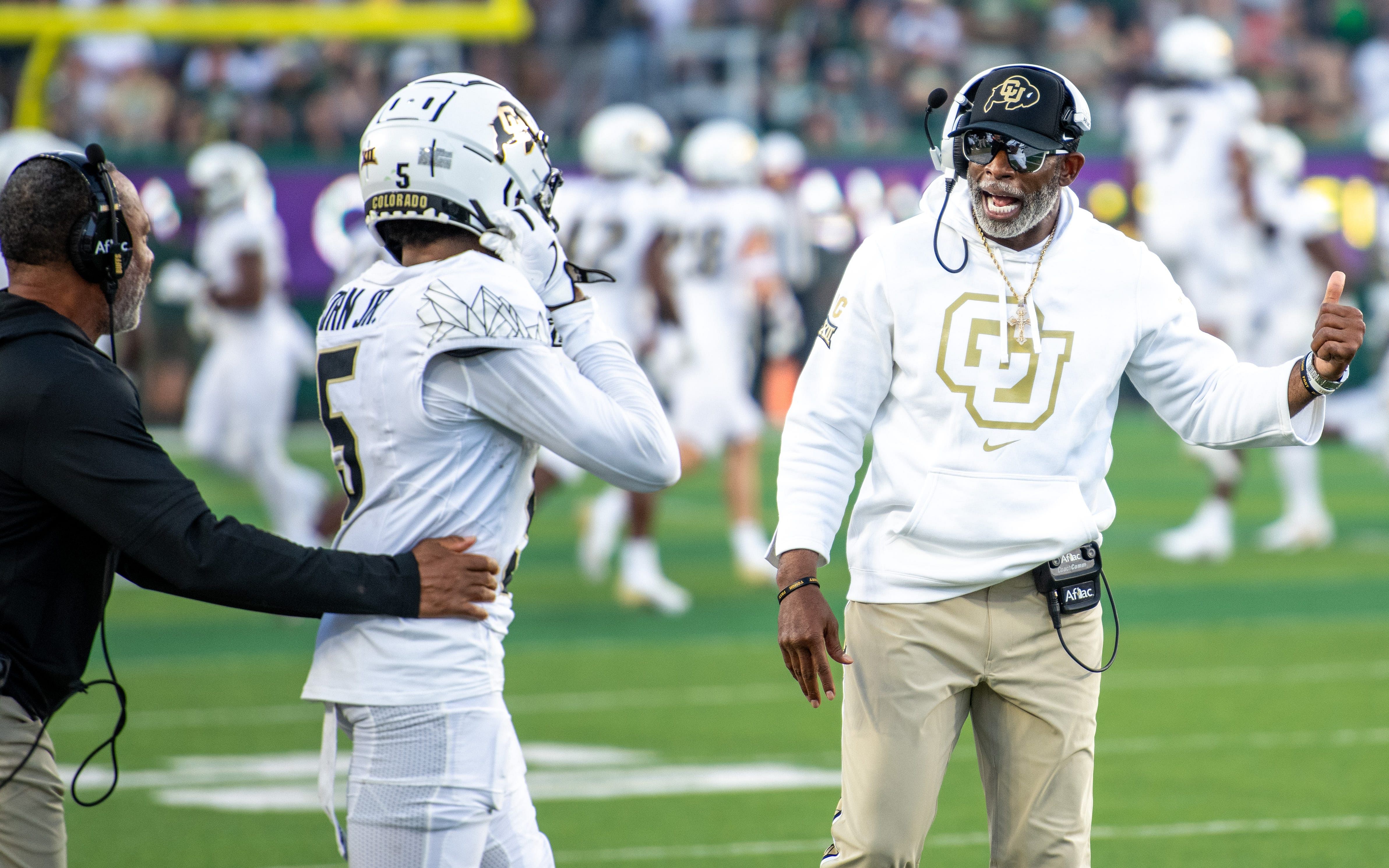 Deion Sanders has coached Colorado to a 4-1 record. Source: Imagn