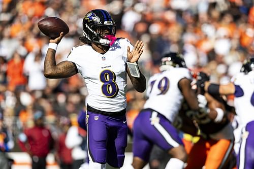 Lamar Jackson during Baltimore Ravens vs. Cleveland Browns - Source: Getty