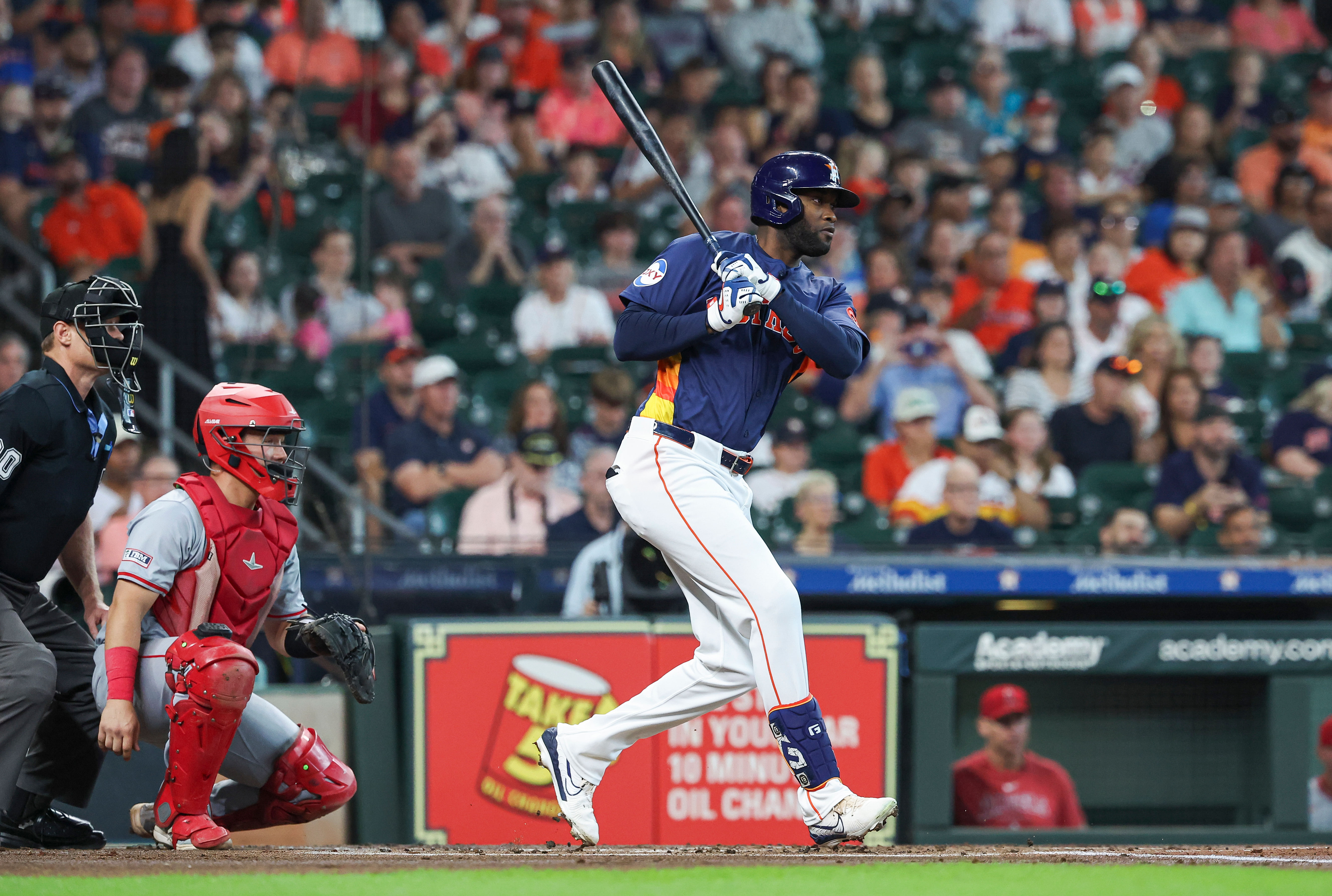 Yordan Alvarez could hit a home run (Imagn)