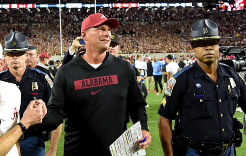 New coach Kalen DeBoer has Alabama on track to reach the College Football Playoff. (Photo Credit: IMAGN)