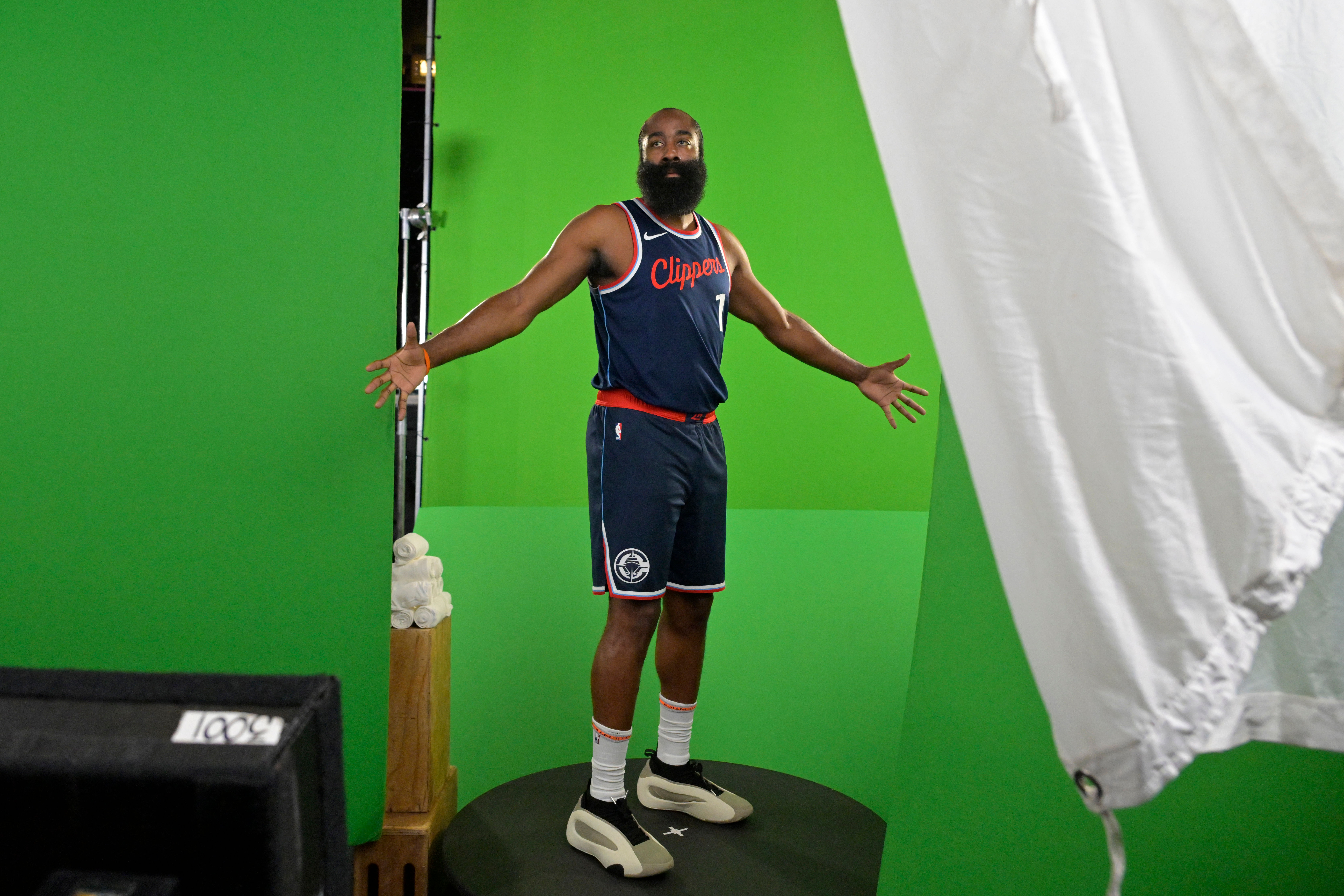 LA Clippers star James Harden at Media Day - Source: Imagn