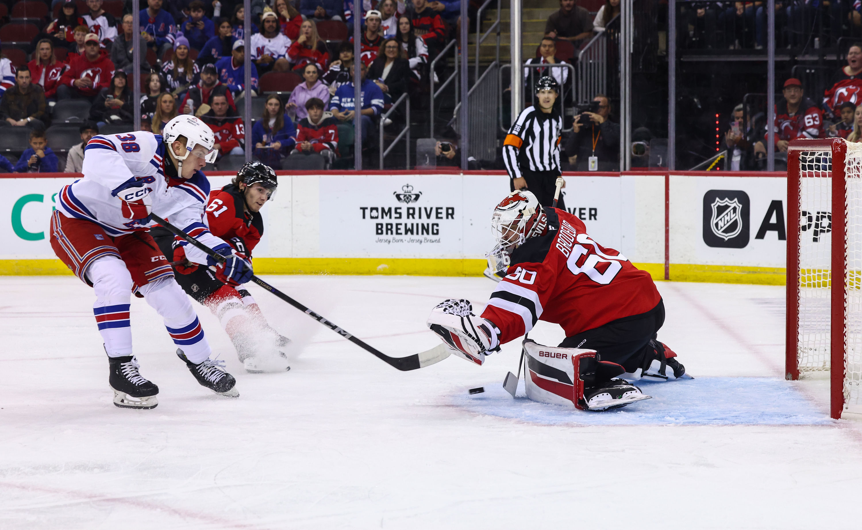 Jeremy Brodeur made his NHL debut (Imagn)