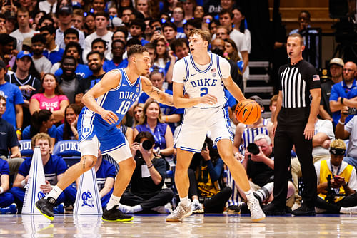 Mason Gillis played 19 minutes in the Blue Devils' exhibition match against the Lincoln Lions. (IMAGN)