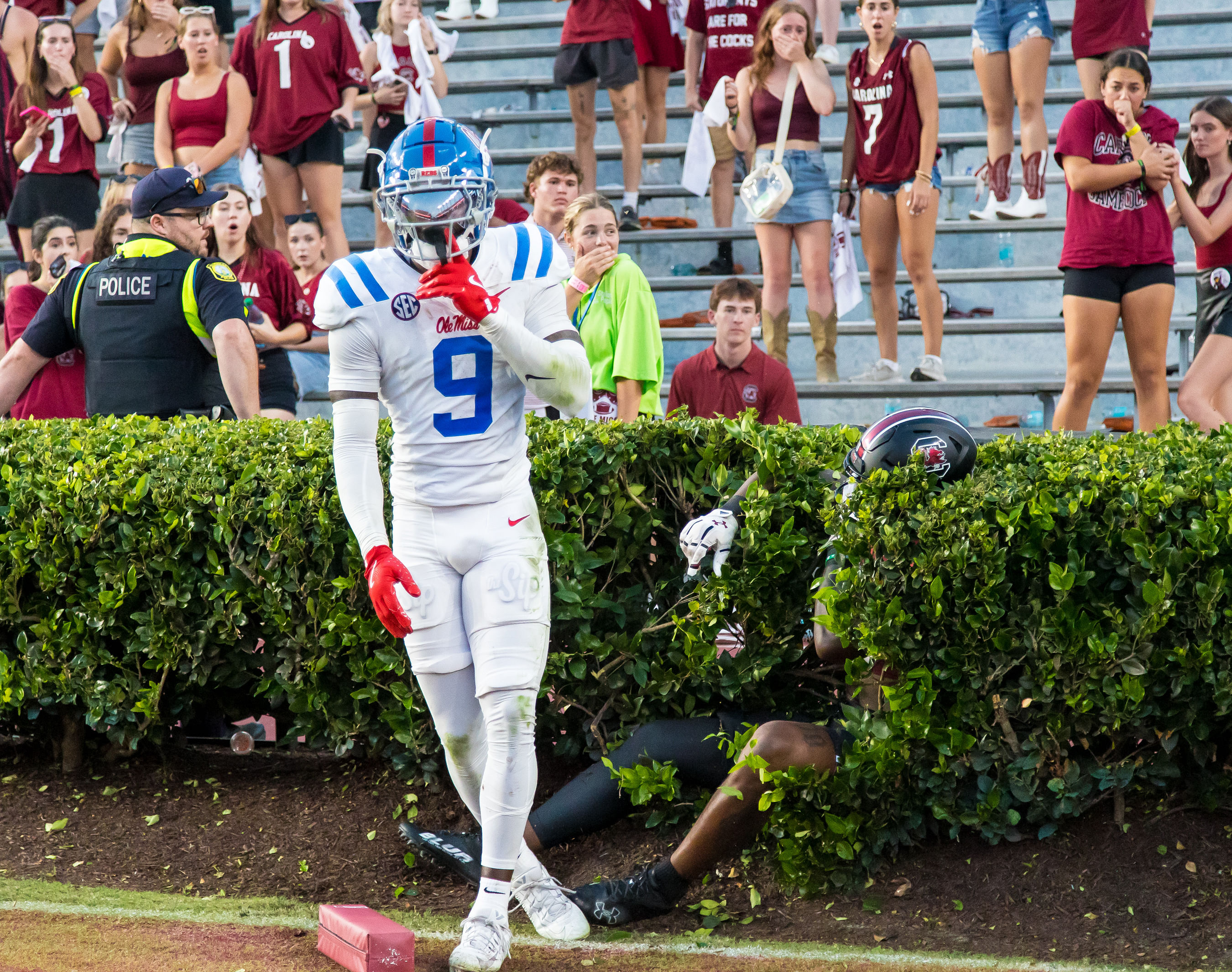 Outstanding Ole Miss receiver Tre Harris could devour the Oklahoma secondary Saturday. (Photo Credit: IMAGN)