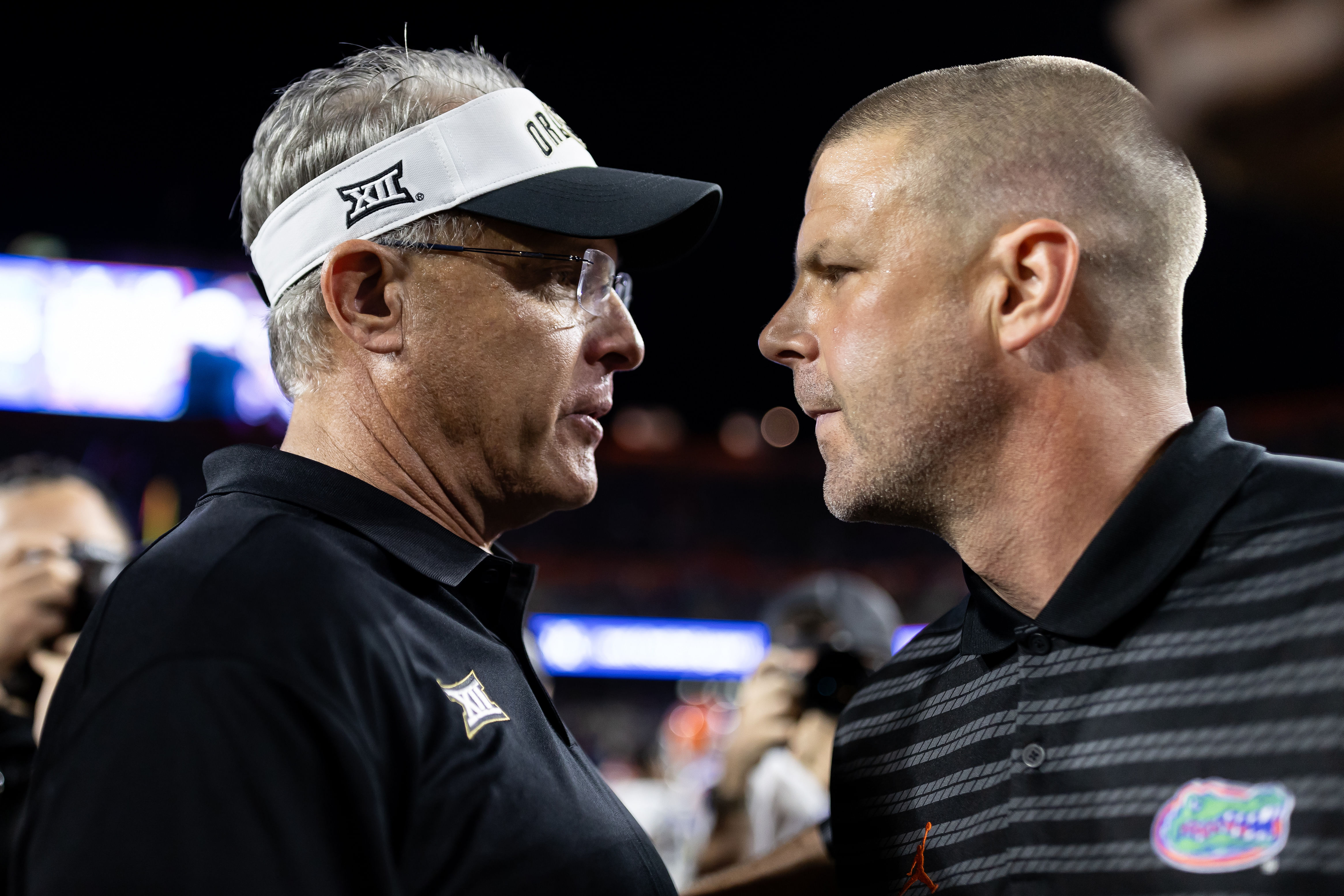 UCF Knights coach Gus Malzahn and Florida Gators coach Billy Napier - (Credits: IMAGN)