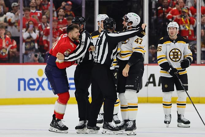 AJ Greer's son suits up in adorable Panthers jersey, cheers 'DADA' rinkside during Stanley Cup champs' win against Bruins