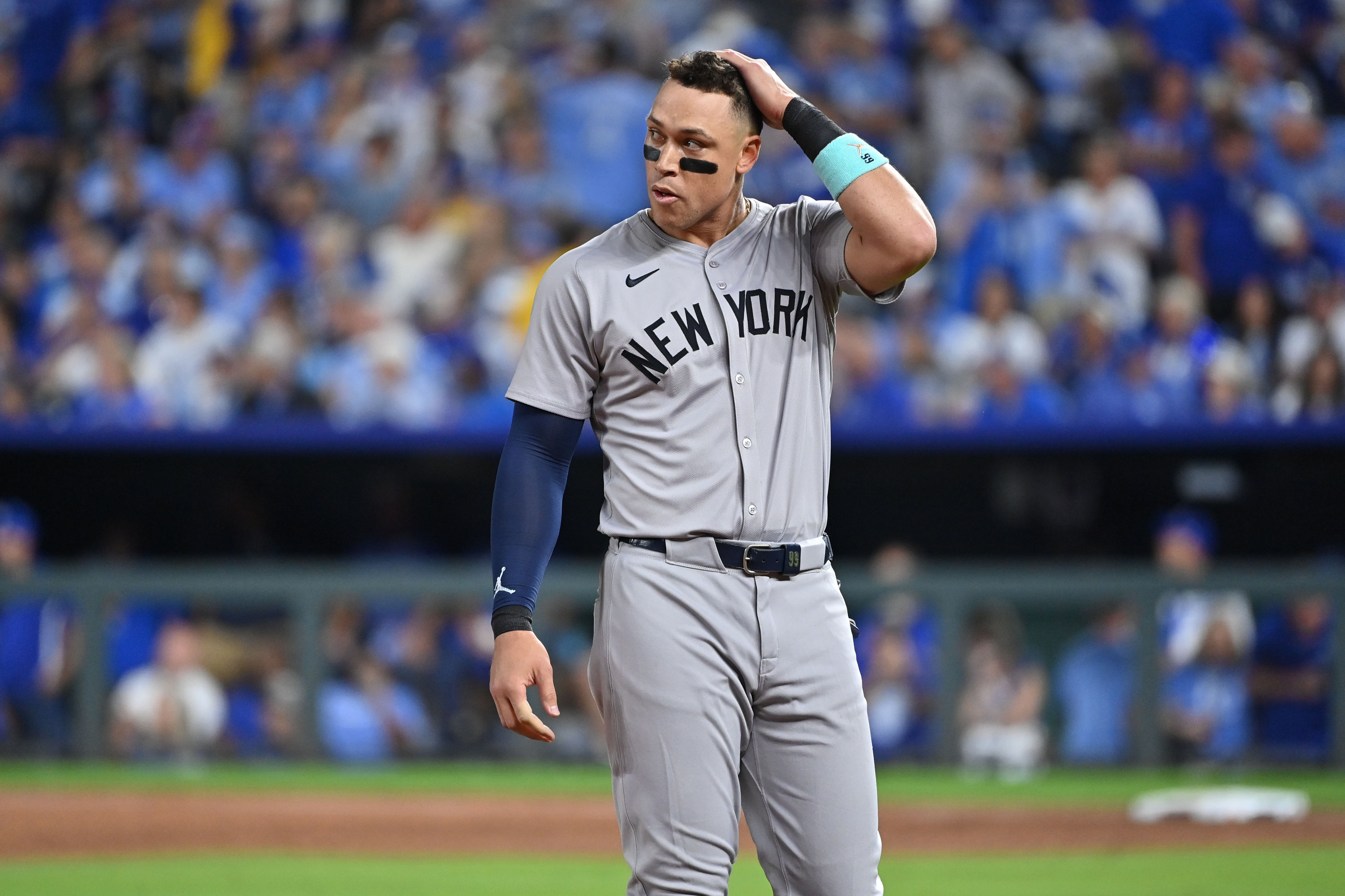 Aaron Judge hit 58 home runs during the season (Imagn)