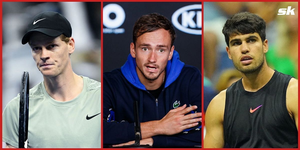 Jannik Sinner, Daniil Medvedev and Carlos Alcaraz (Source: Getty)