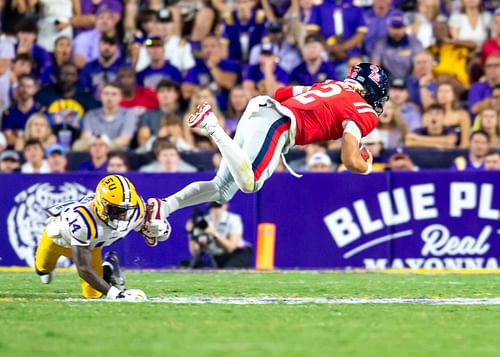 Ole Miss QB Jaxson Dart will be back in action this weekend. (Photo Credit: IMAGN)