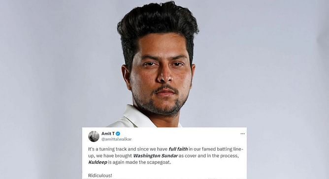 "Again made the scapegoat. Ridiculous!" - Fans react after Washington Sundar replaces Kuldeep Yadav for 2024 IND vs NZ 2nd Test